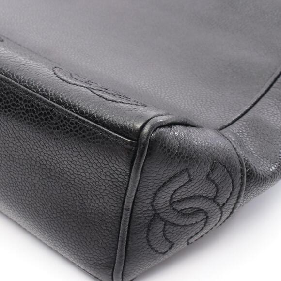 CHANEL Triple Coco Mark Shoulder Bag Black Calfskin Leather - Picture 8 of 8